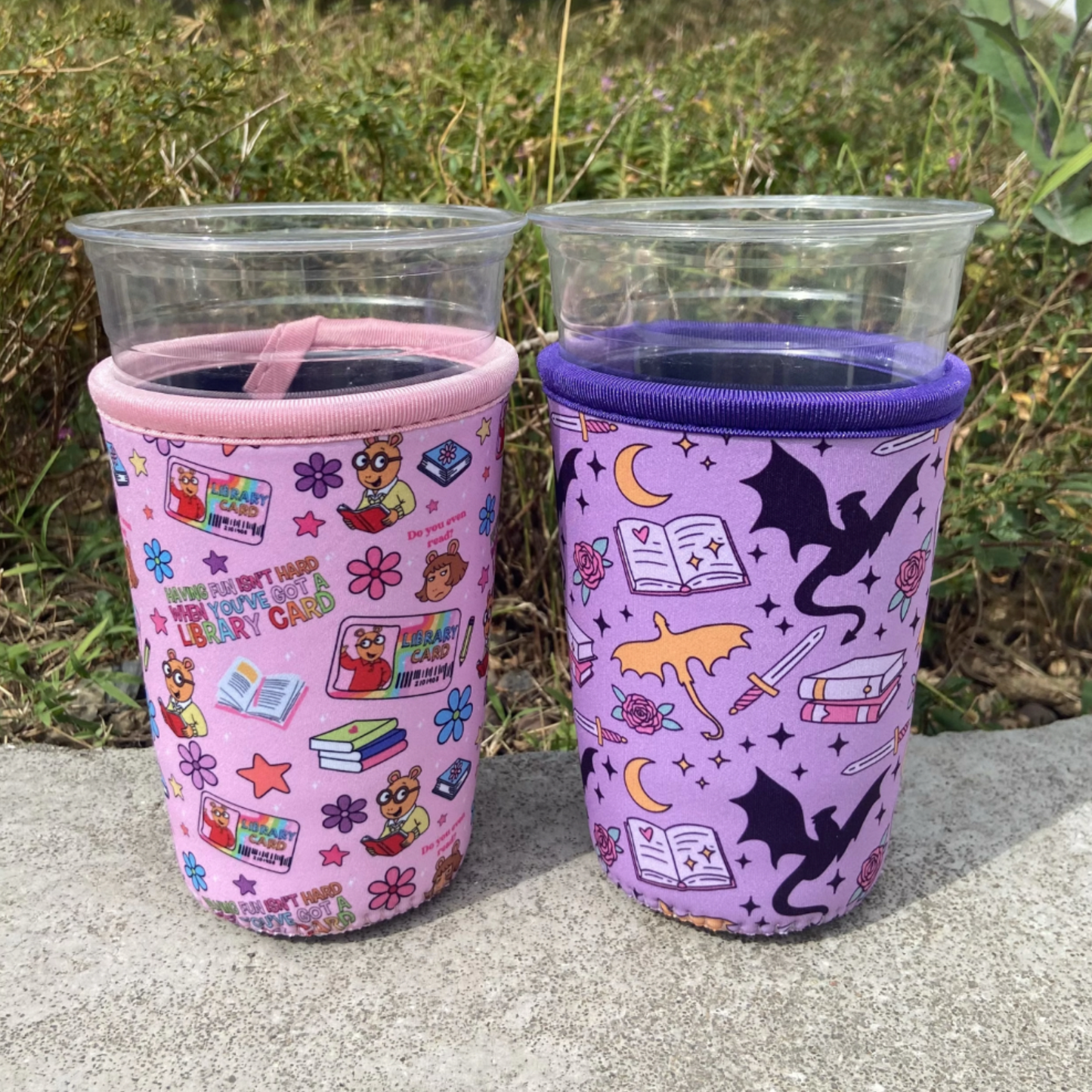 Retro Library Card Cup Sleeve | Nostalgic 90s Cartoon Inspired Coffee Holder