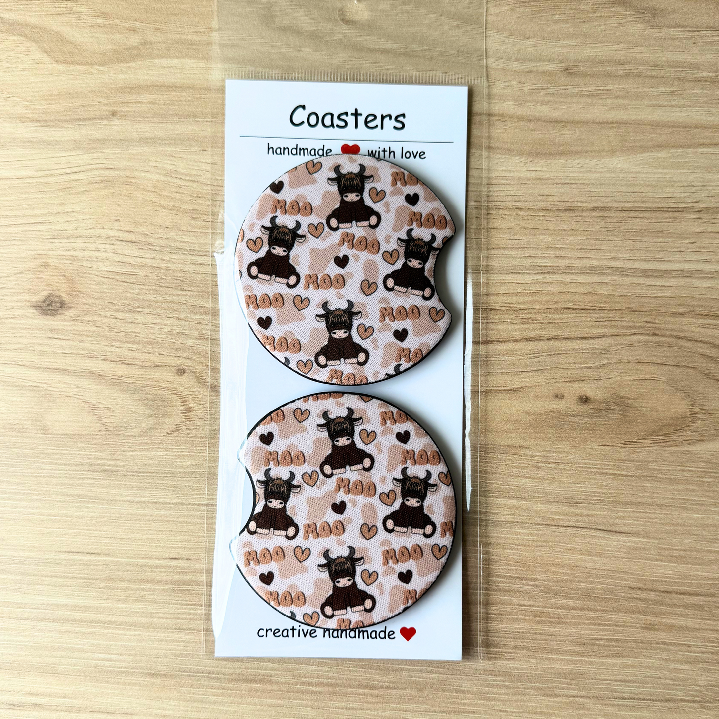 Highland Cow Car Coasters