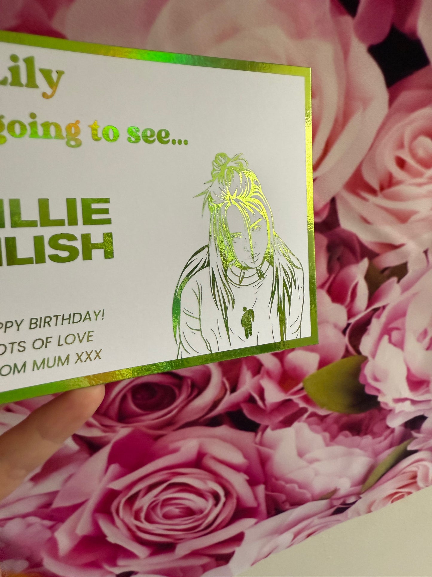 Personalised Foiled Ticket Keepsake