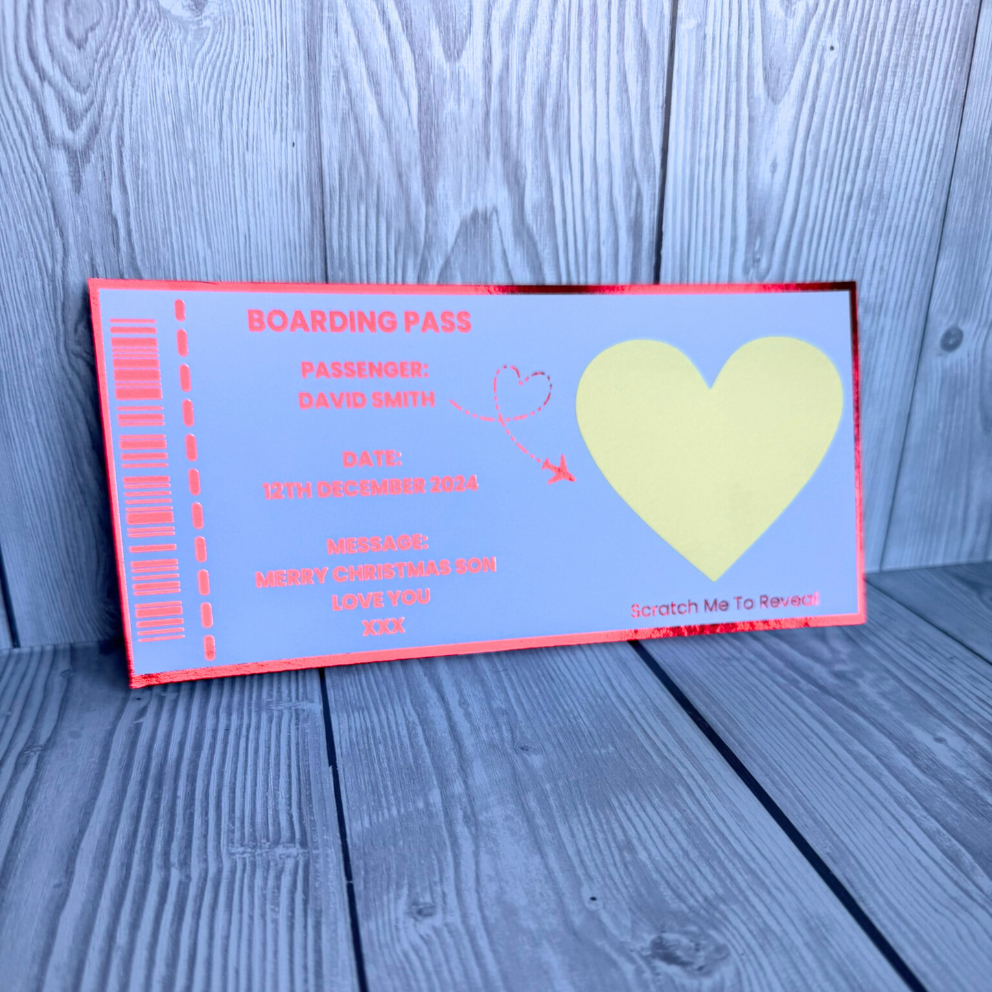 Personalised Foiled Ticket Keepsake