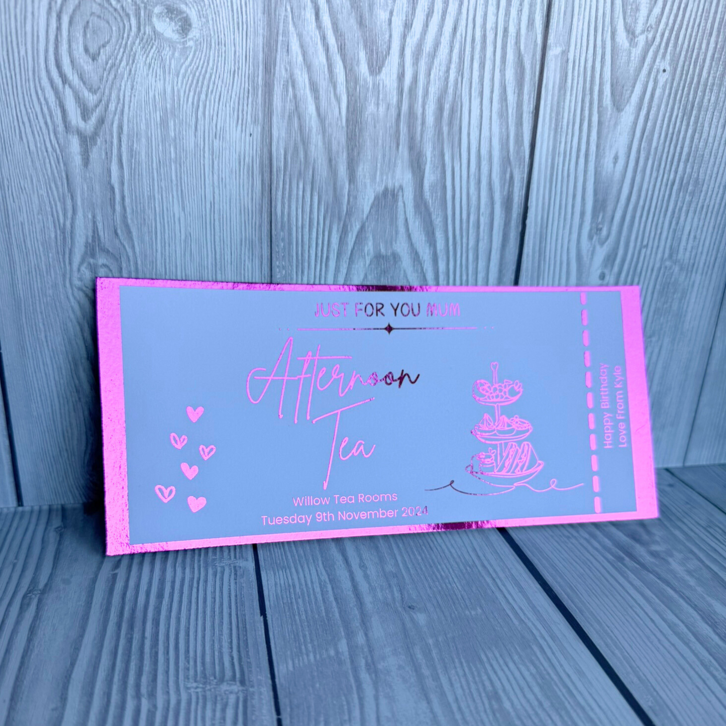 Personalised Foiled Ticket Keepsake