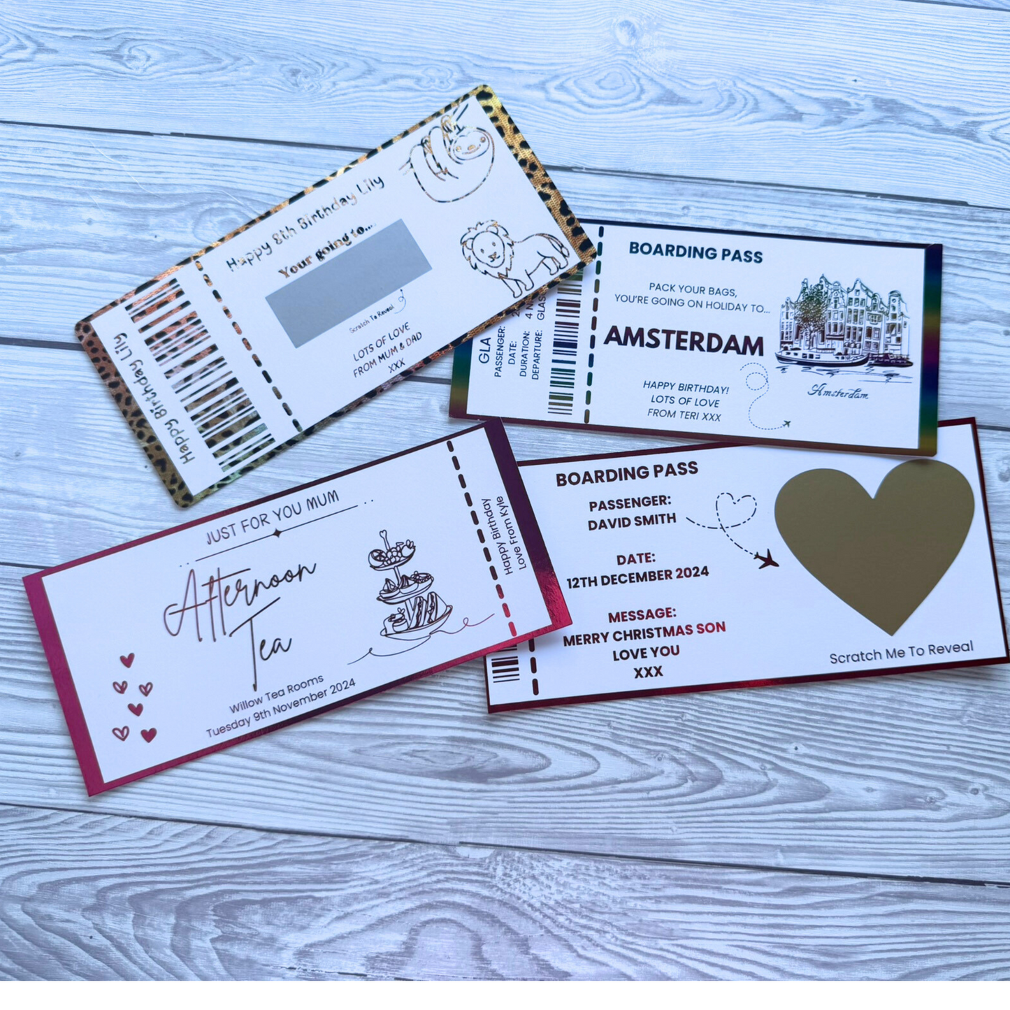 Personalised Foiled Ticket Keepsake