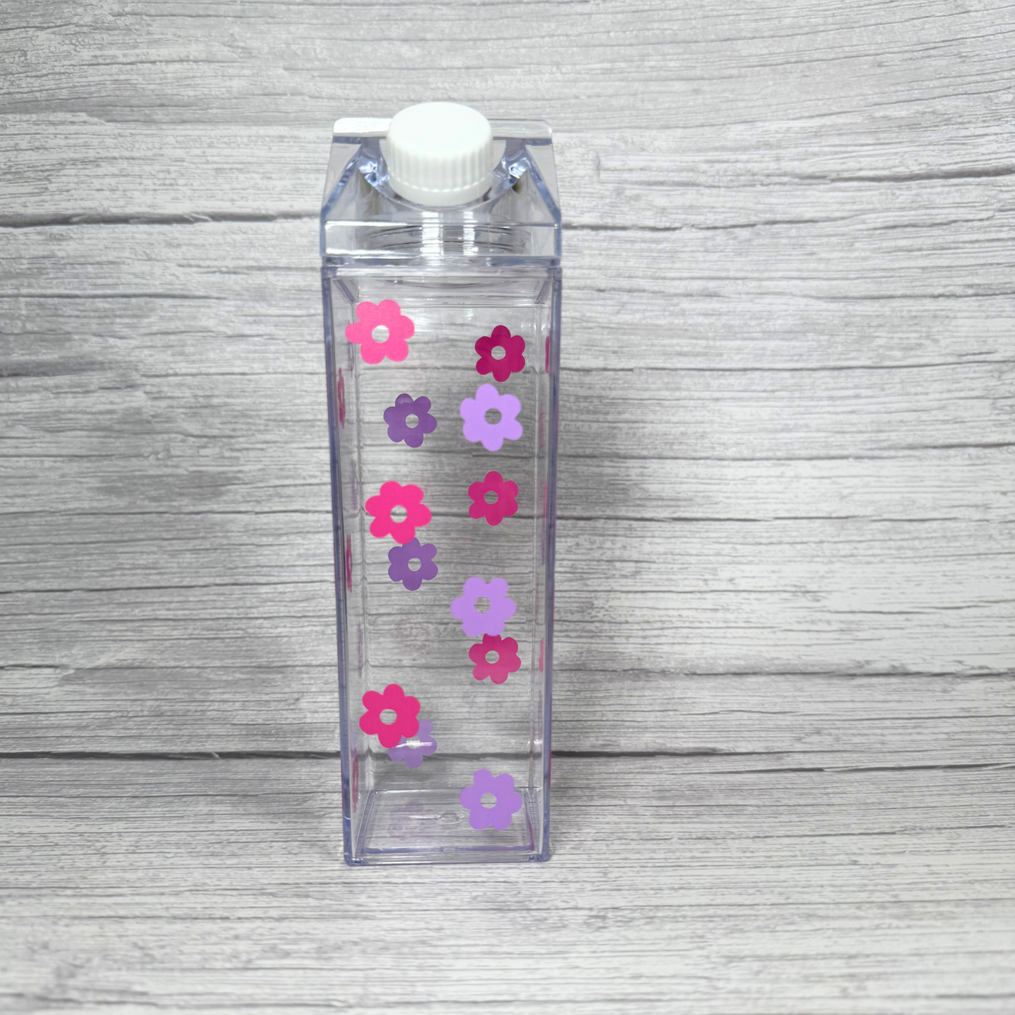 Acrylic Flower Milk Carton