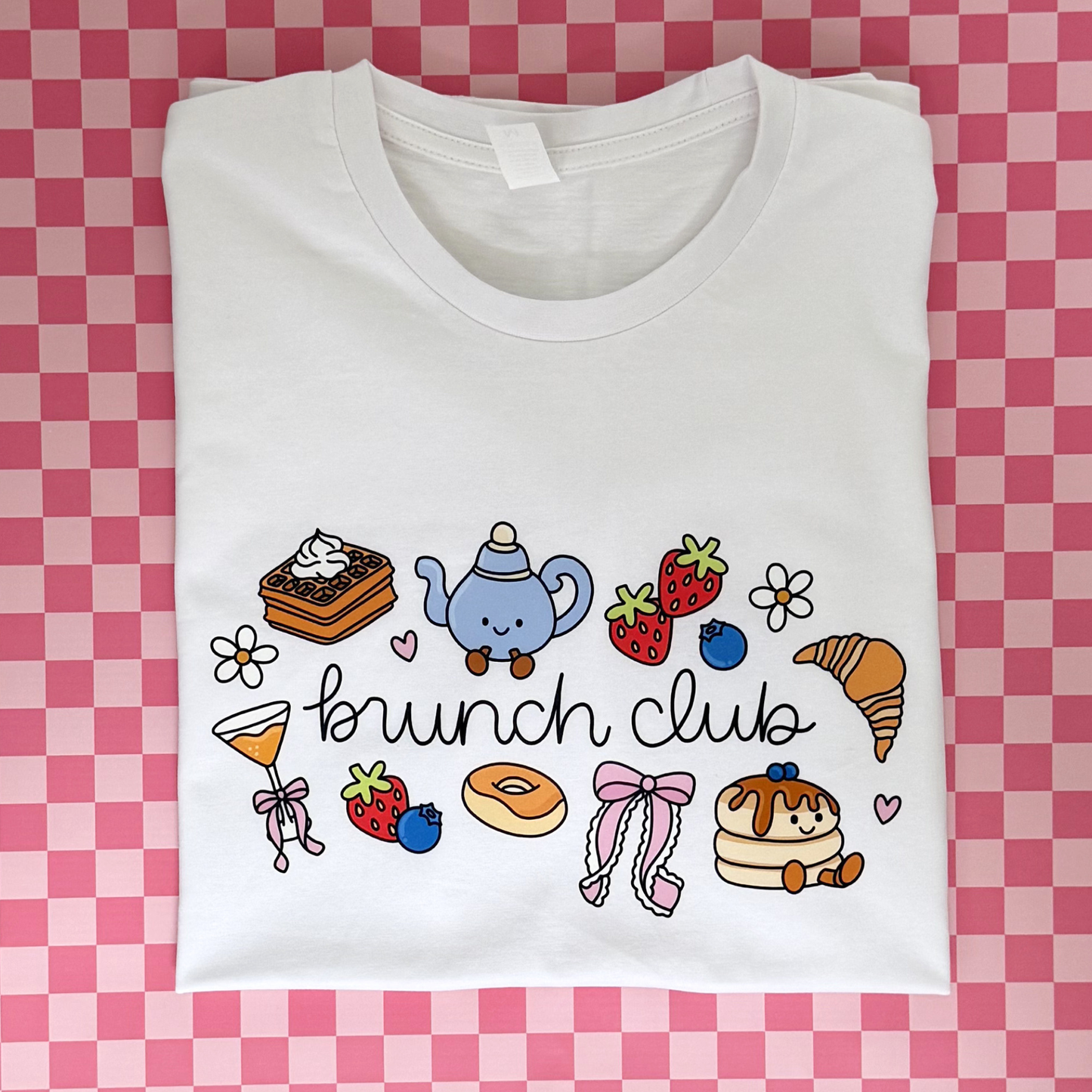 Brunch Club Cotton T-Shirt – Jellycat Inspired Cute Aesthetic Tee for Brunch Lovers