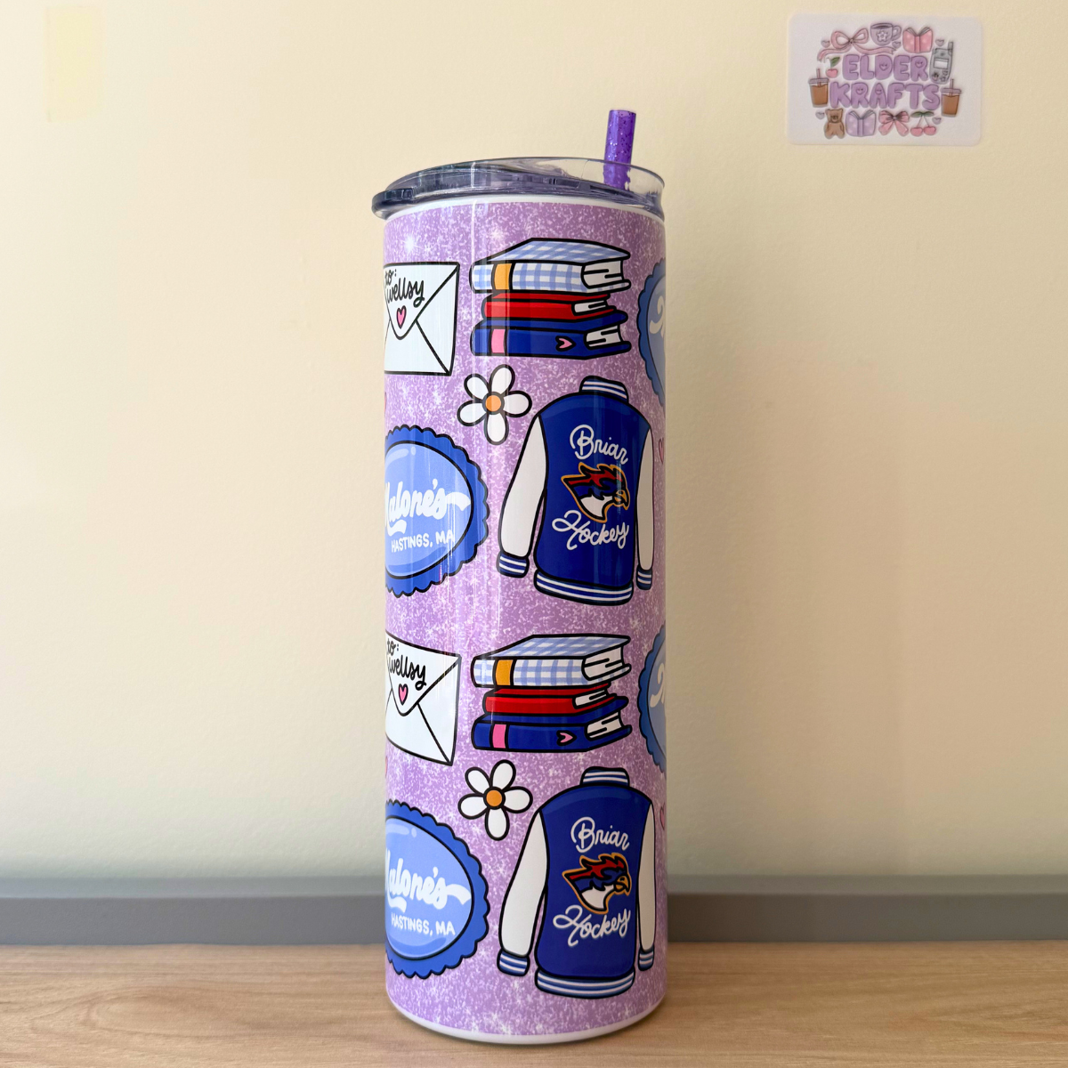 Off-Campus Inspired Book Lover Tumbler with Lid & Straw | Hot & Cold Drink Cup