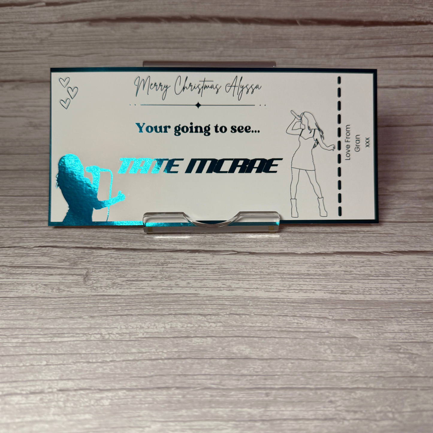 Personalised Foiled Ticket Keepsake