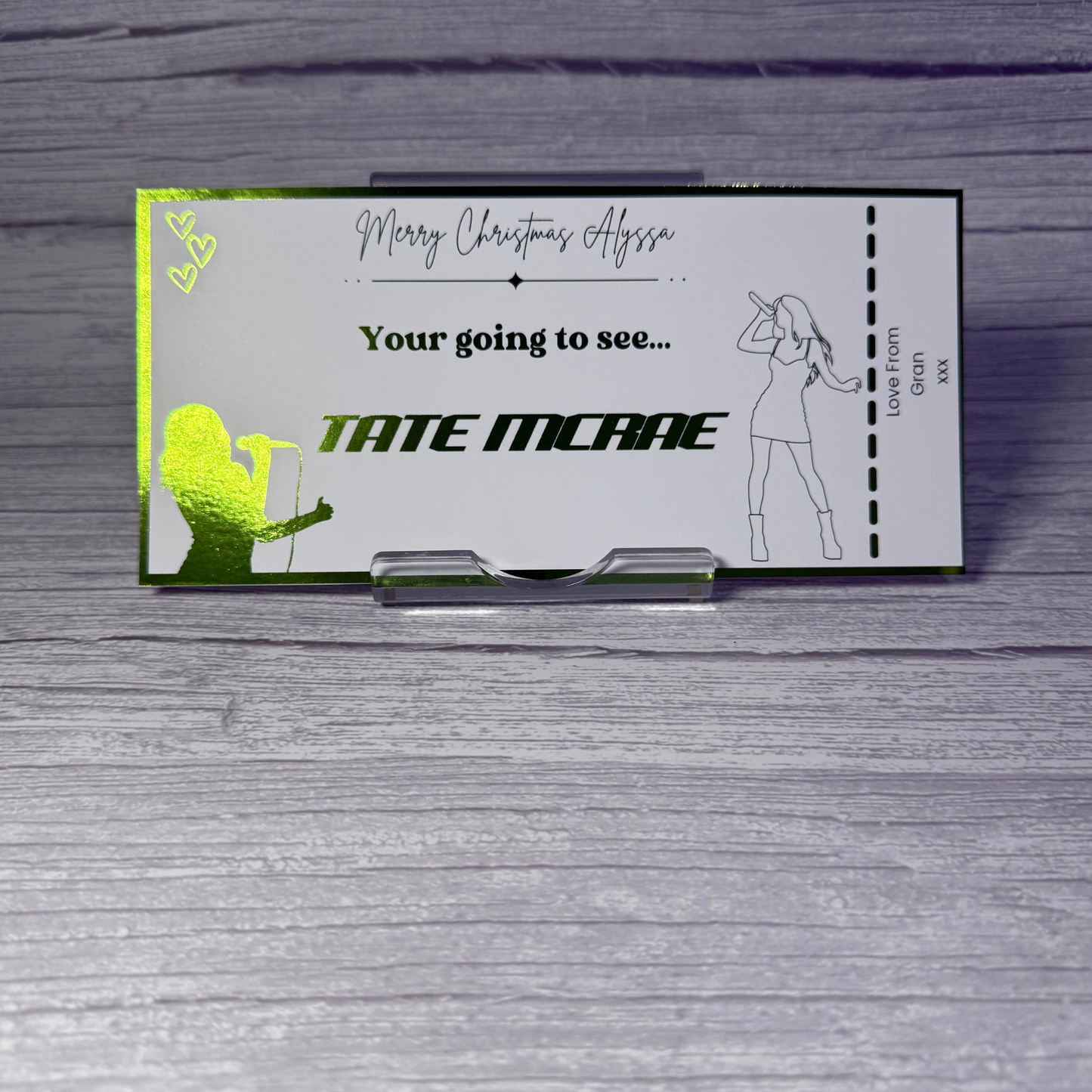 Personalised Foiled Ticket Keepsake
