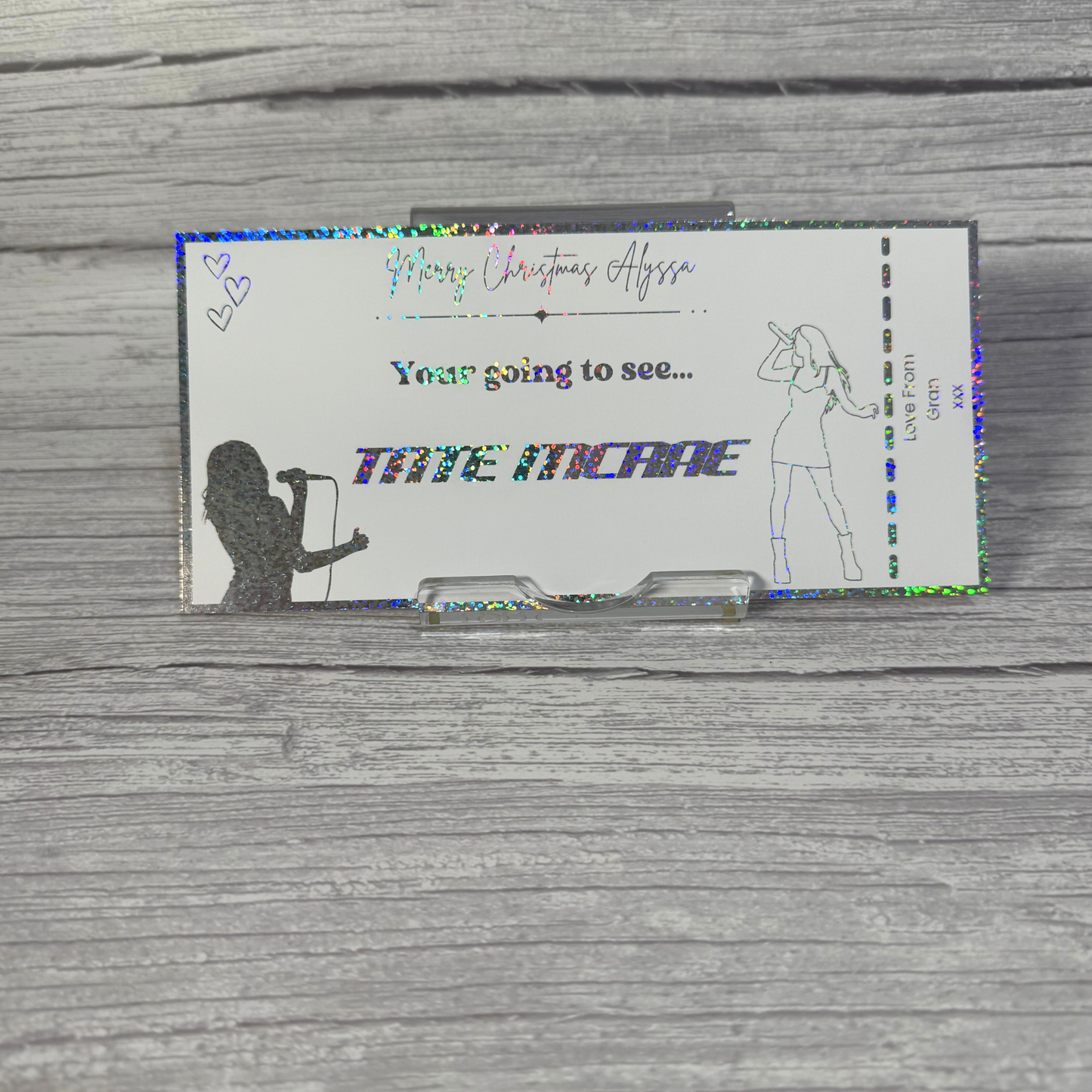 Personalised Foiled Ticket Keepsake