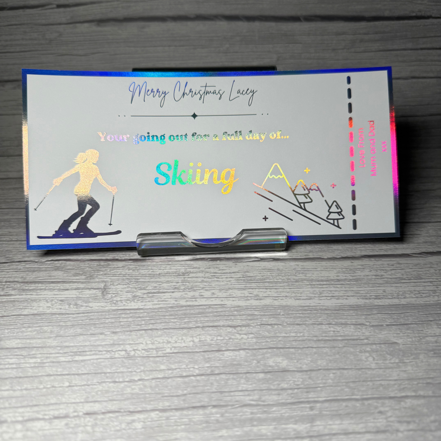 Personalised Foiled Ticket Keepsake