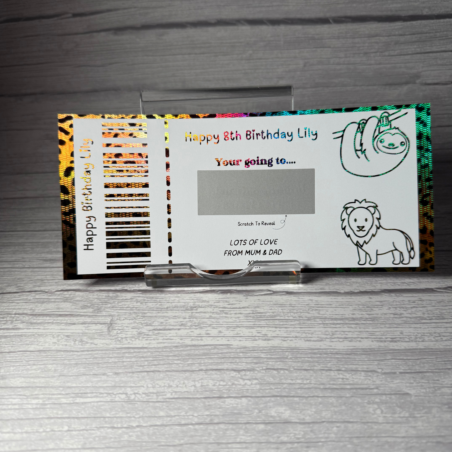 Personalised Foiled Ticket Keepsake