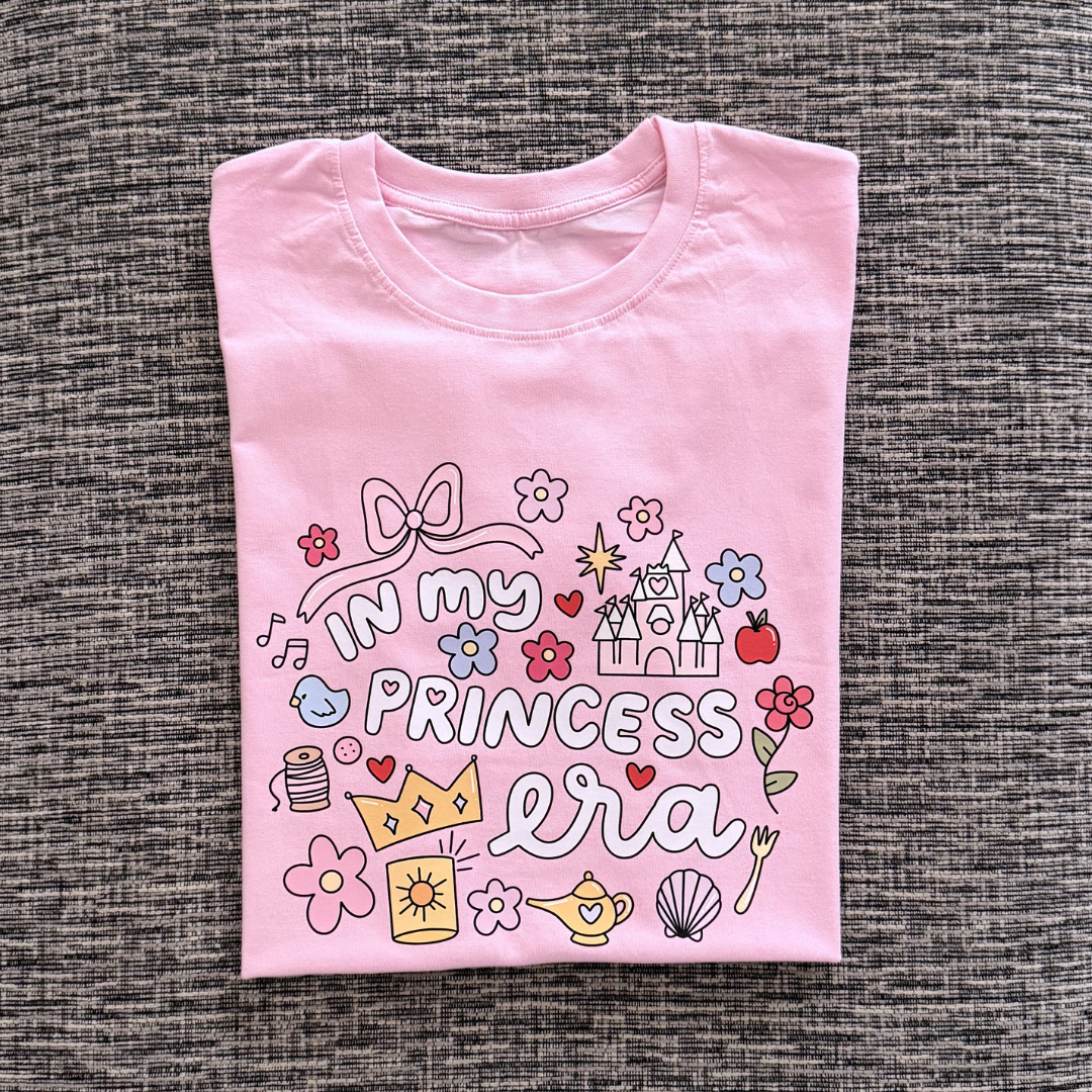 In My Princess Era Pink Cotton T-Shirt – Cute Feminine Aesthetic Graphic Tee