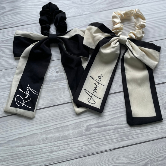 Personalised Scrunchie Hair Bow