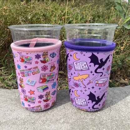 Retro Library Card Cup Sleeve | Nostalgic 90s Cartoon Inspired Coffee Holder