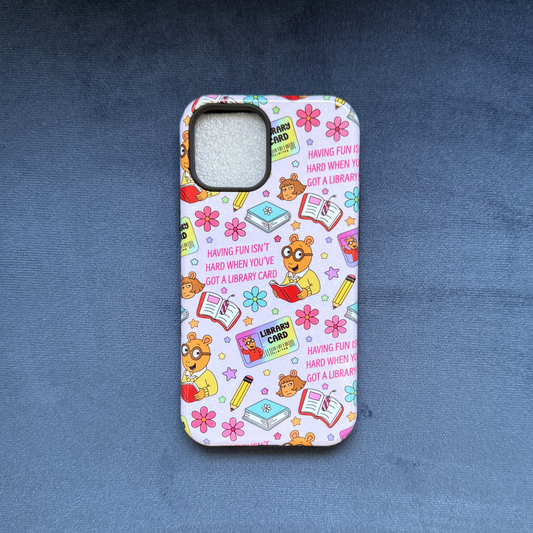 Arthur DW Library Card Phone Case – Nostalgic 90s Cartoon Aesthetic iPhone Case