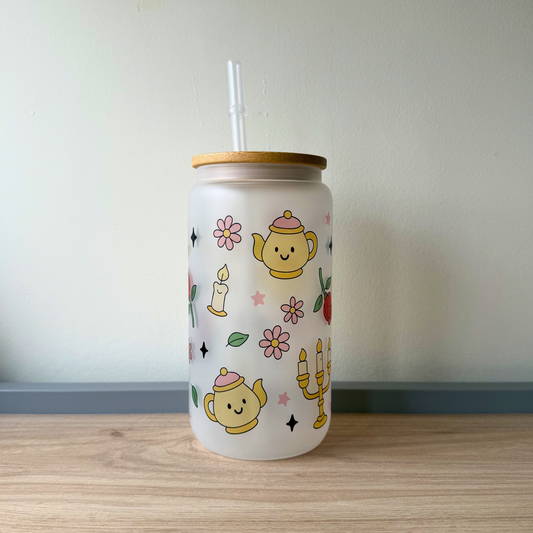 Enchanted Teapot Iced Coffee Glass – Fairy Tale Inspired