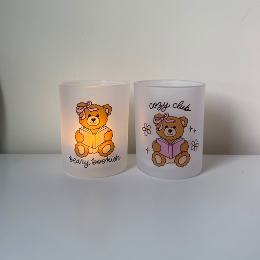 Bookish Bear Candle Tealight Holder