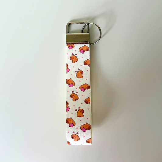 Capybara Wristlet Keychain