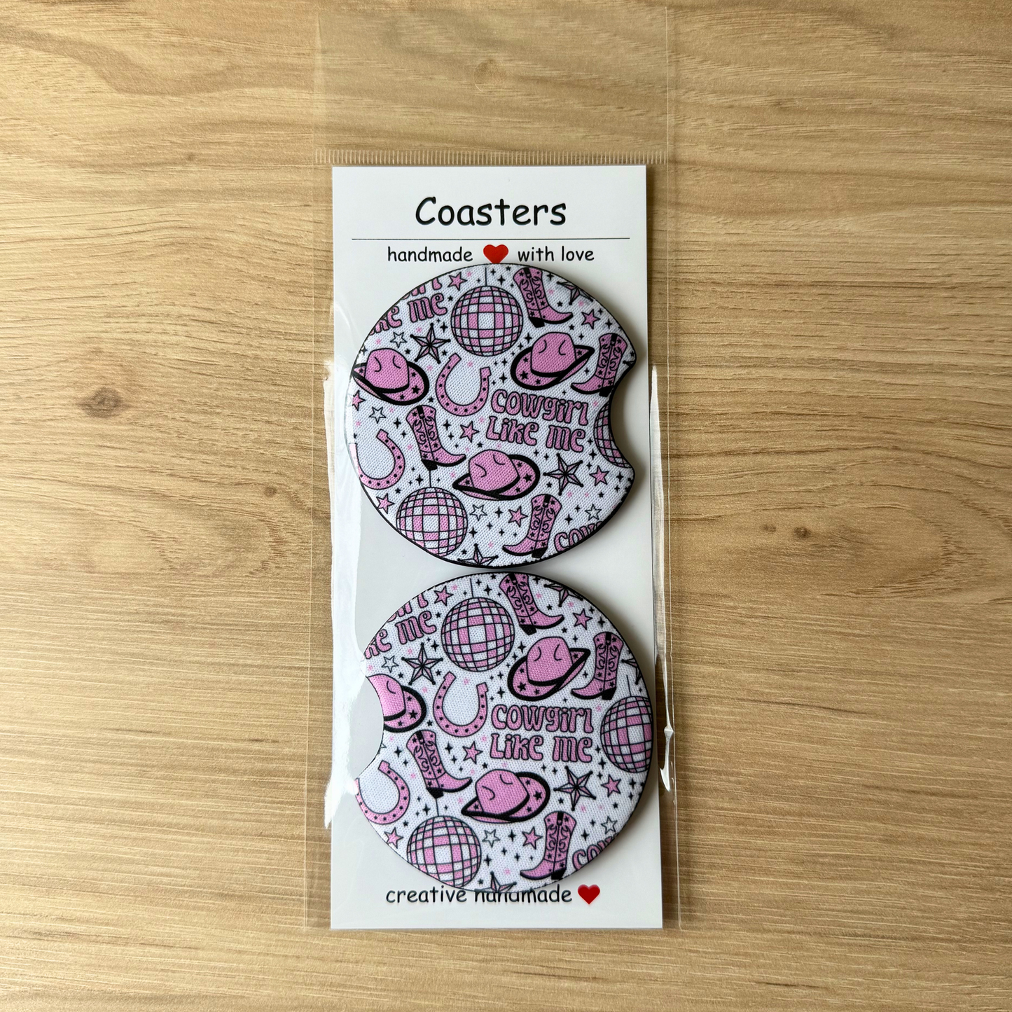 Cowgirl Car Coasters