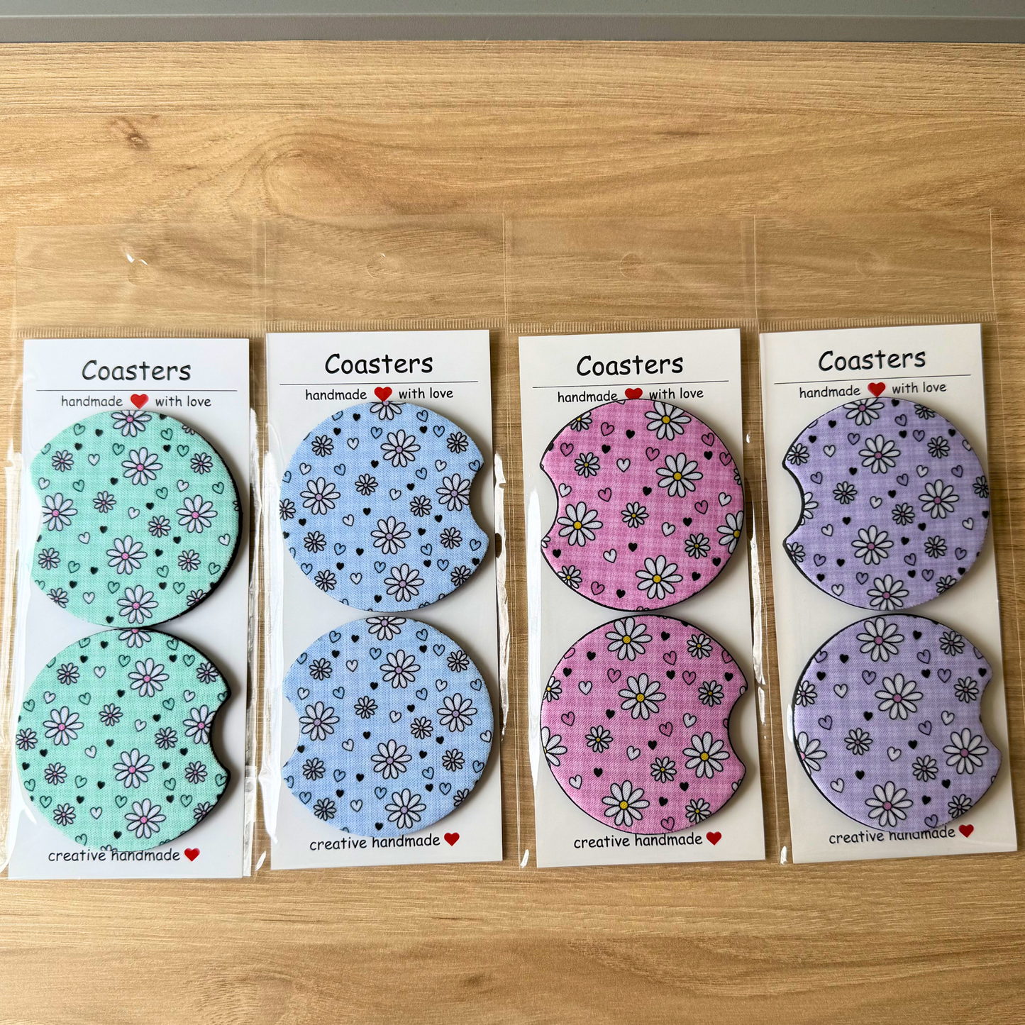 Daisy Car Coasters