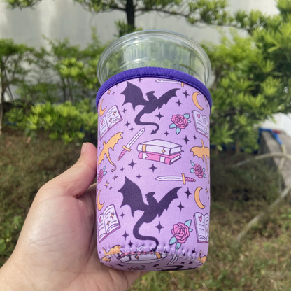 Romantasy Dragon Coffee Sleeve – Cozy Bookish Aesthetic Drink Accessory