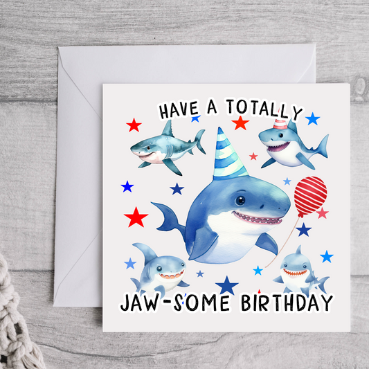 Shark Birthday Card 