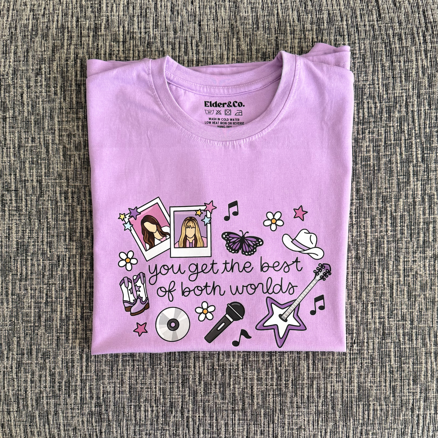 Hannah M Best of Both Worlds T-Shirt – Inspired 2000s Nostalgia Cotton Tee