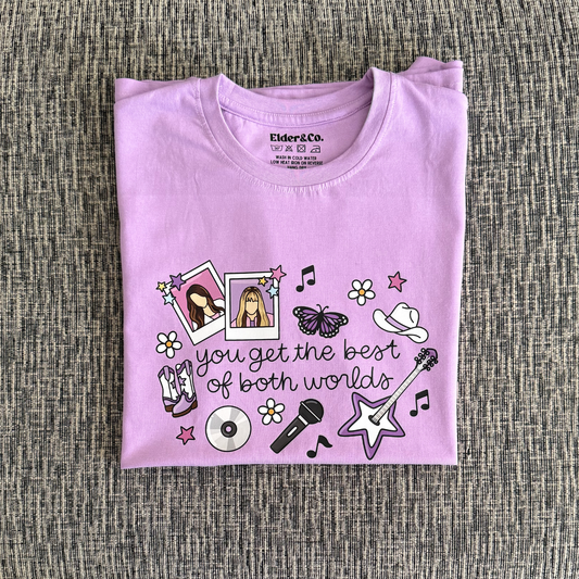 Hannah M Best of Both Worlds T-Shirt – Inspired 2000s Nostalgia Cotton Tee