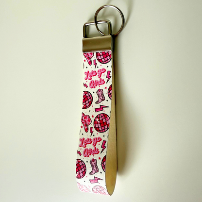 Lets Go Girls Cowgirl Keychain Wristlet