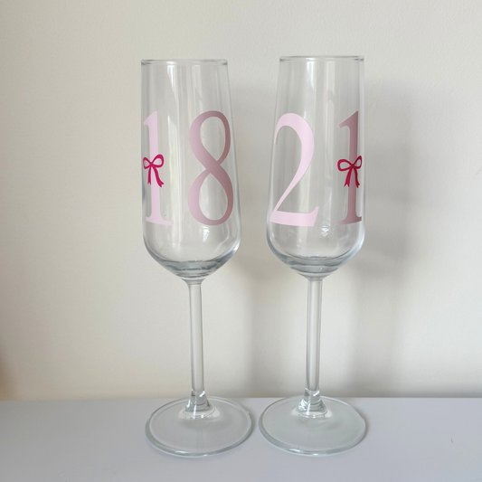 Number Champagne Glasses