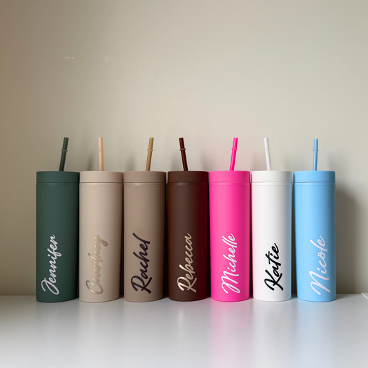 Personalised Skinny Matte Tumbler