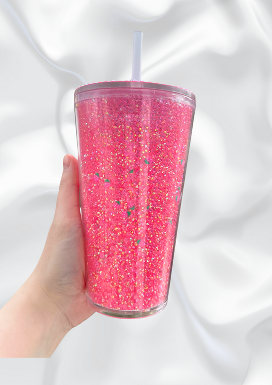 Pink Strawberry Tumbler