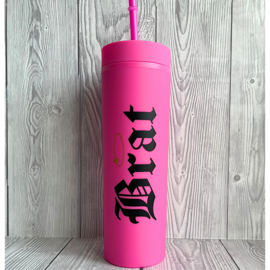 Brat Skinny Tumbler Hot Pink