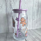 Gingerbread Purple Glass Can