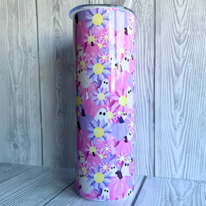 Pastel Floral Ghostie Tumbler
