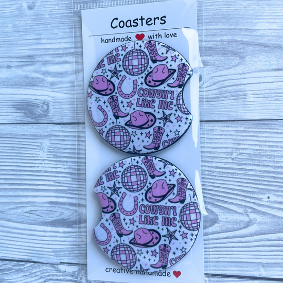 Cowgirl Car Coasters