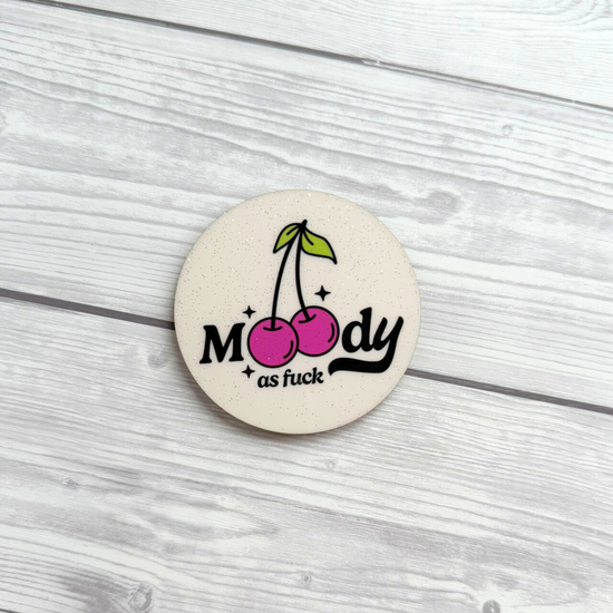 Moody Glitter Fridge Magnet