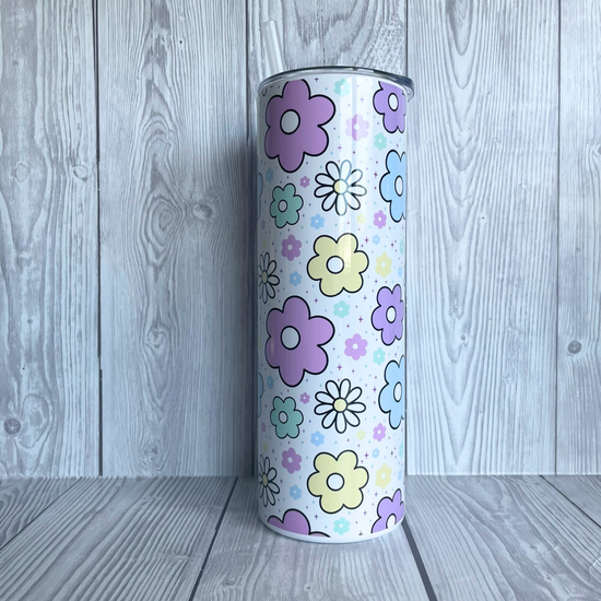 Retro Flowers Tumbler