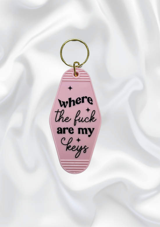 Where The F Are My Keys Motel Keyring