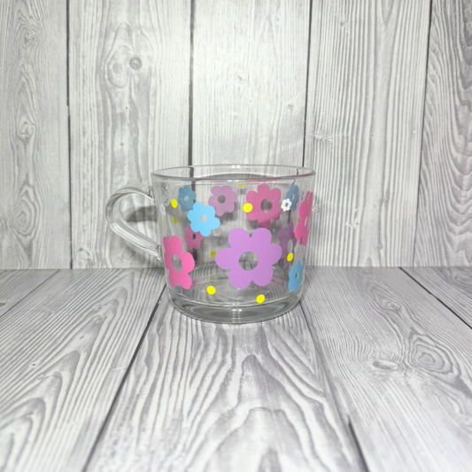 Flower Glass Mug