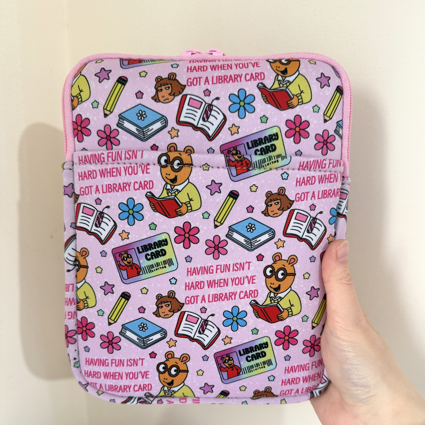 Library Card Kindle Pouch