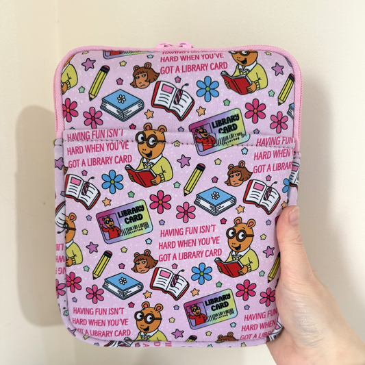 Library Card Kindle Pouch