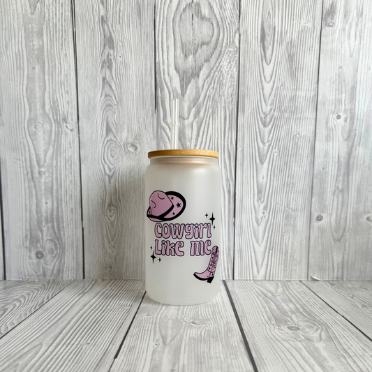 Cowgirl Glass Can