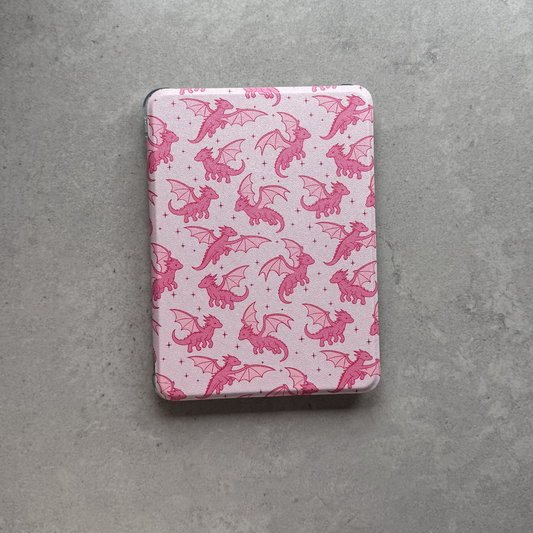 Pink Dragon Kindle Paperwhite Case – Romantasy Fantasy Booktok Aesthetic Cover for Book Lovers