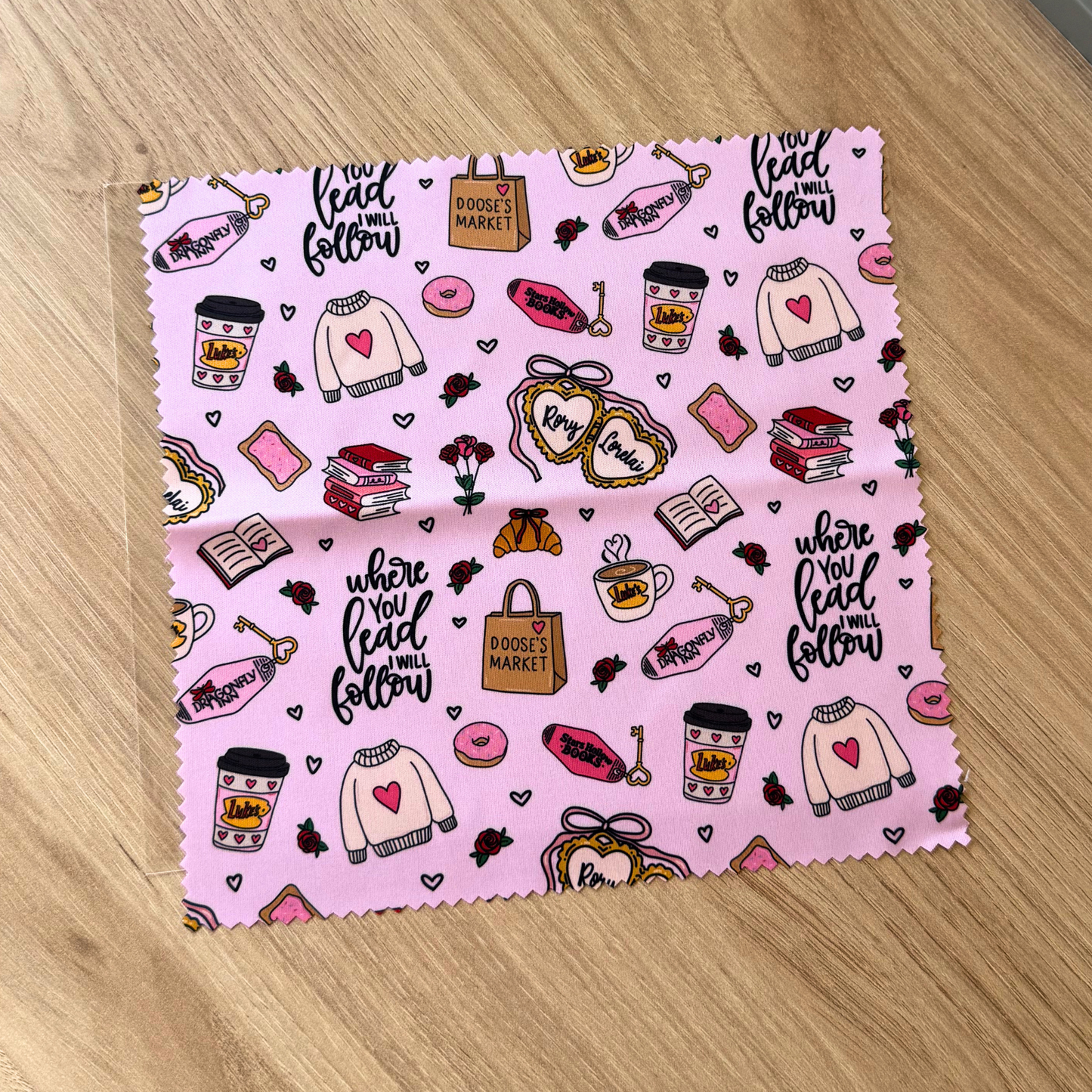 Cozy Gilmore Girls Inspired Kindle & Glasses Cloth