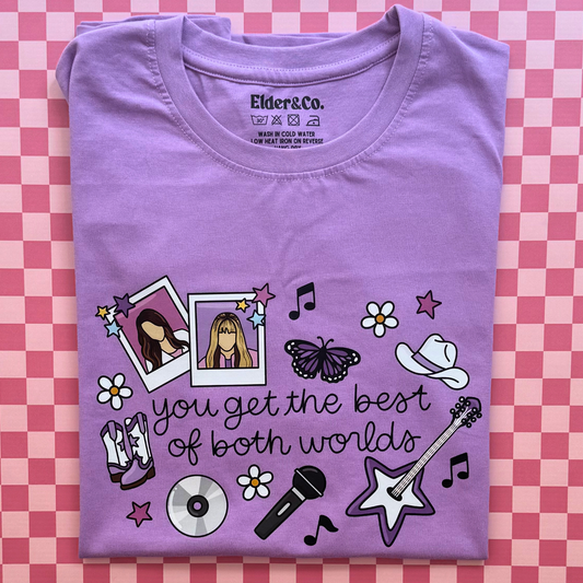 Hannah M Best of Both Worlds T-Shirt – Inspired 2000s Nostalgia Cotton Tee