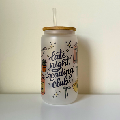 Late Night Reading Club Tumbler – Cute Cozy Blue Bookish Drinkware | Reader Gift