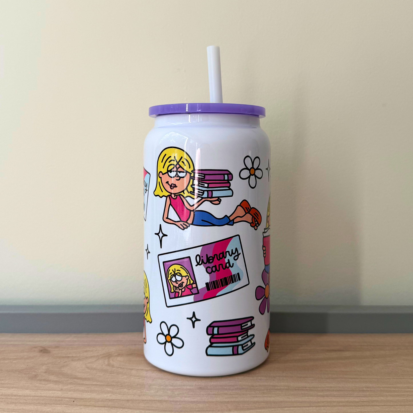 Lizzie M Inspired Glass Can | Y2K Aesthetic Cup