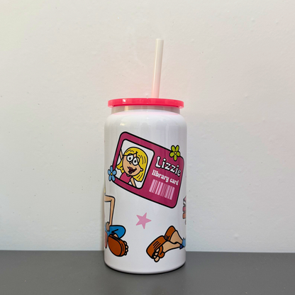Lizzie M Inspired Glass Can | Y2K Aesthetic Cup