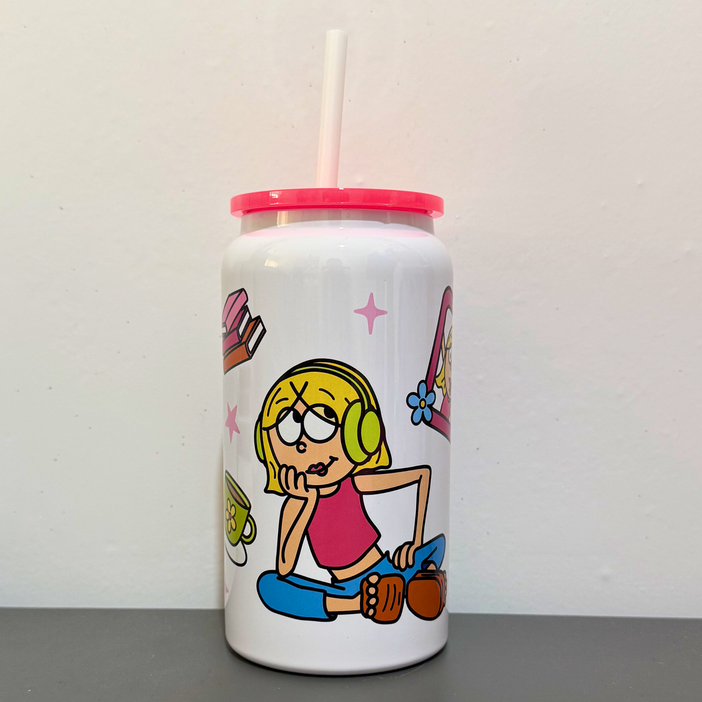 Lizzie M Inspired Glass Can | Y2K Aesthetic Cup