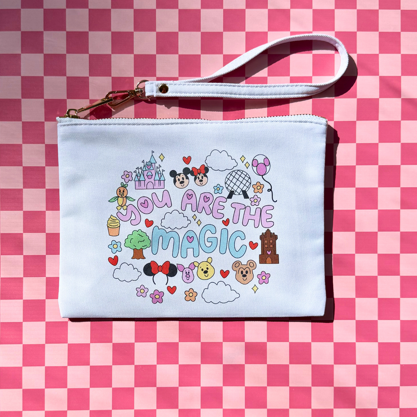 Disney Magic Inspired Cosmetic Pouch – Travel Makeup Bag for Toiletries, Beauty Essentials & Holidays